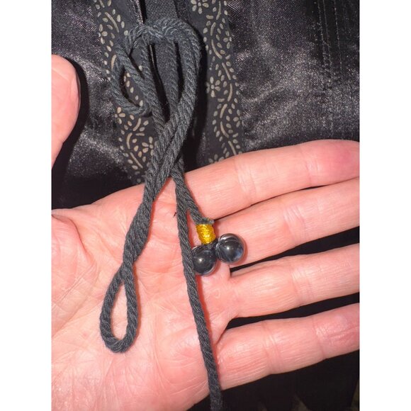 The Impeccable Pig Vintage-Style Black Tunic Top W/ Embroidery Cottage Peasent - Picture 8 of 9